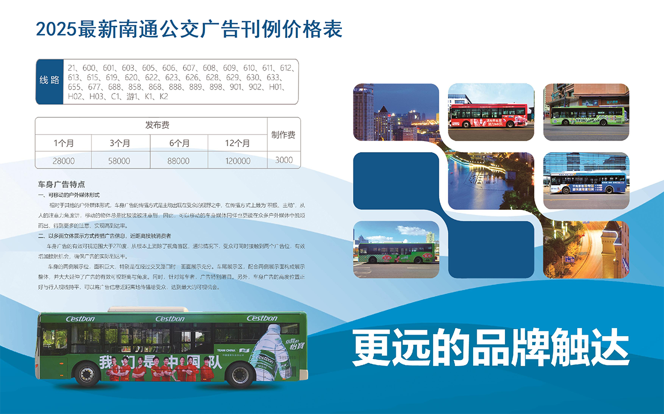 2025年最新南通公交多种媒体介绍